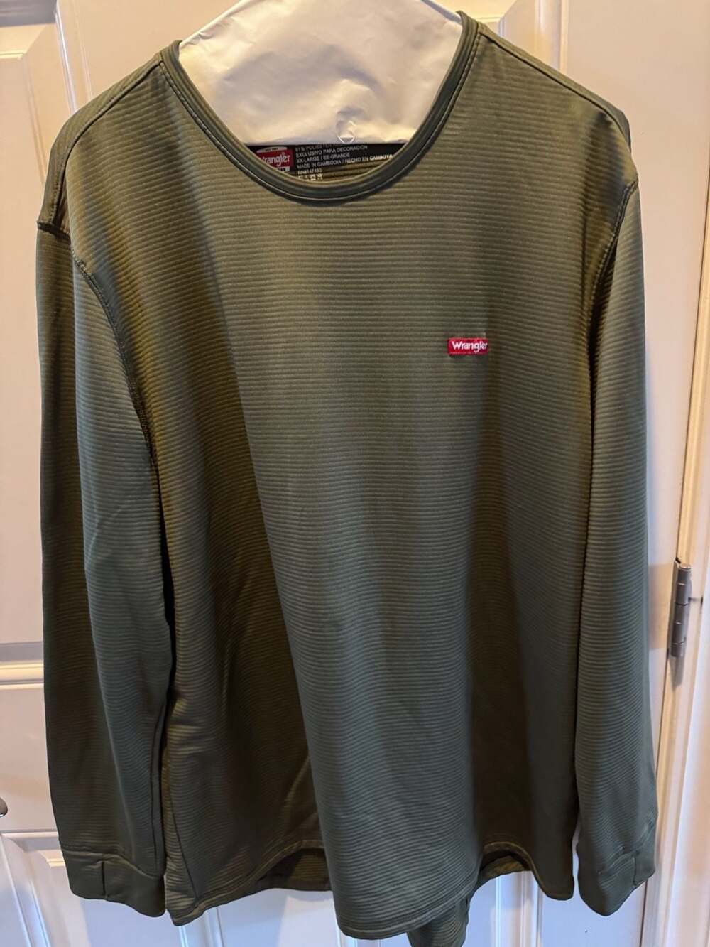 Wrangler Workwear Green Ribbed Long Sleeve Thermal Shirt Size XX-Large